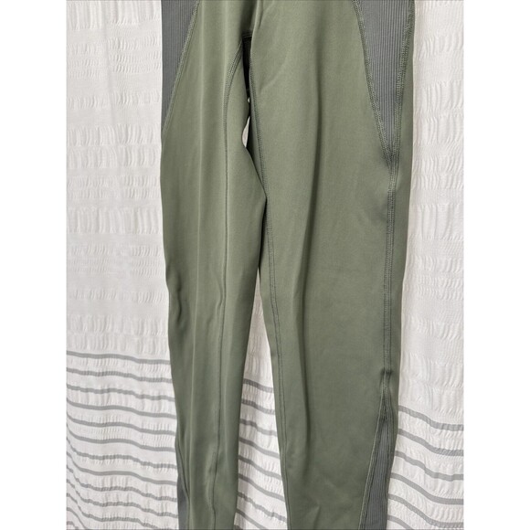 Offline By Aerie 7/8 Leggings Women XS Green Goals Flare High Rise Ribbed Strech - Picture 3 of 7